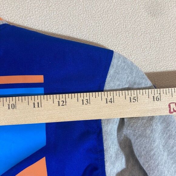 Mickey Mouse Team Disney Varsity Bomber Jacket Blue, Orange & Gray Snap Front - Picture 4 of 12